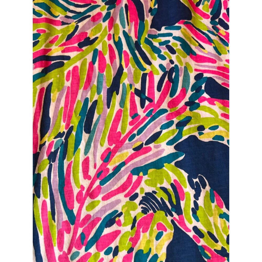LILLY PULITZER Palmira Dress Indigo Palm Reader Preppy Resort Beach Womens Small - Picture 7 of 10